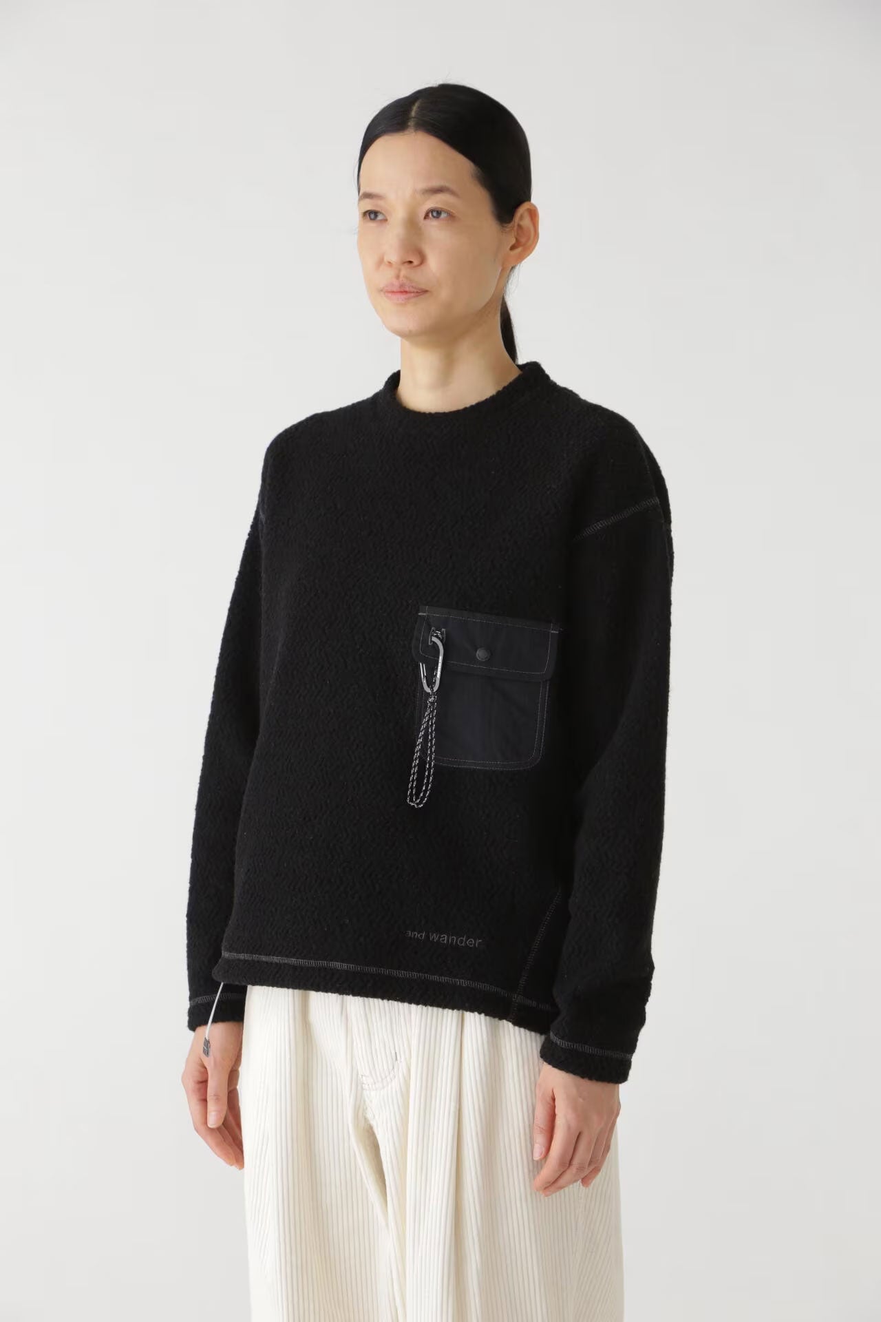 And Wander Woman's Wool Crew Neck - Black