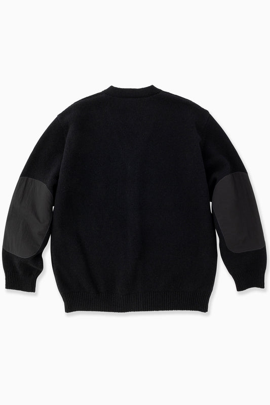 And Wander Unisex Shetland Wool Cardigan - Black
