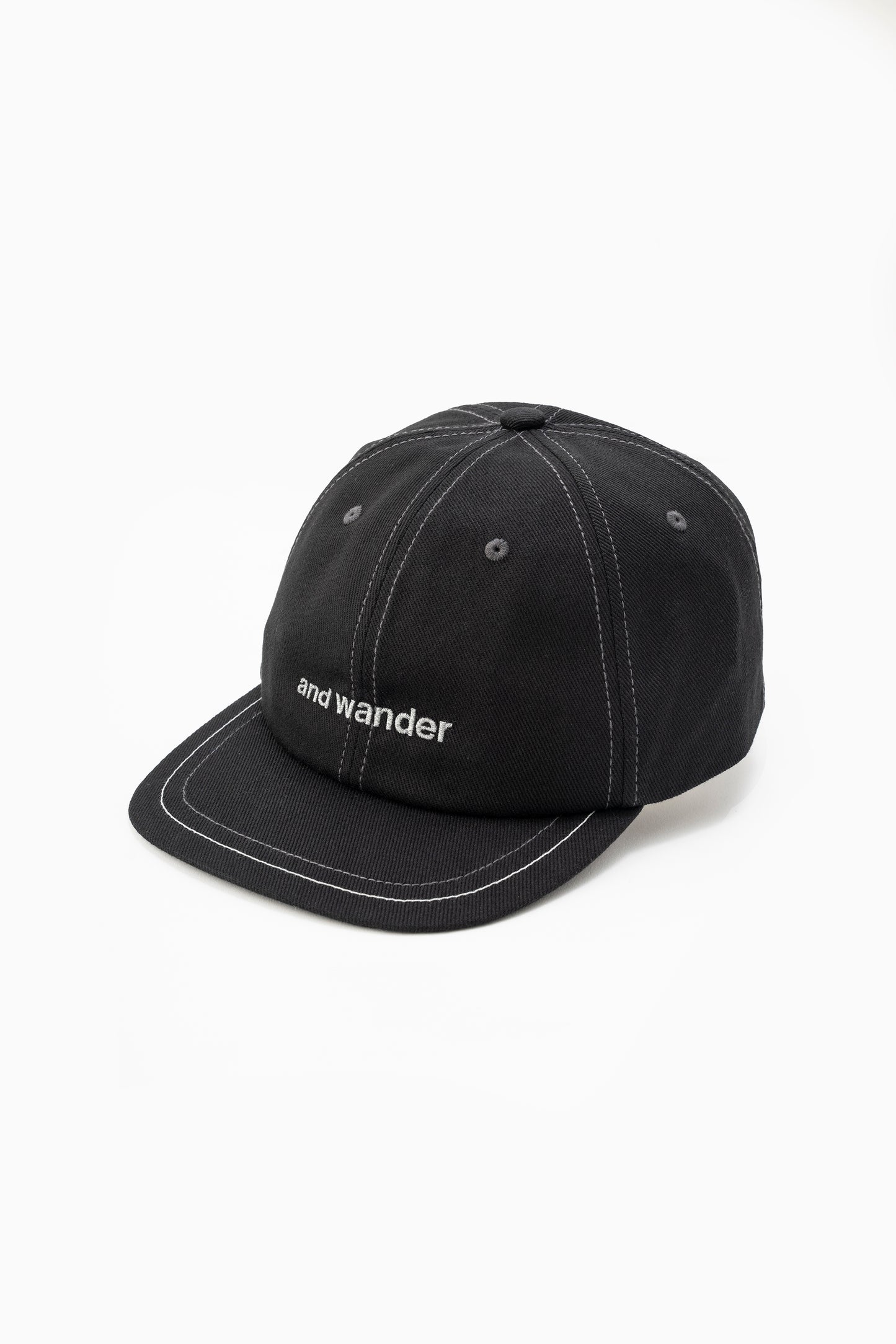 And Wander Baseball Cap - Cotton Twill Black