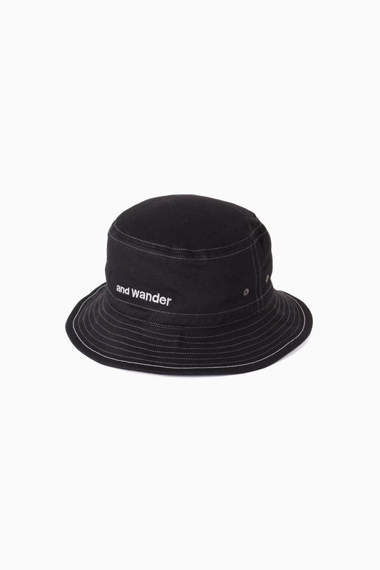 And Wander Bucket Hat - Cotton Twill Black