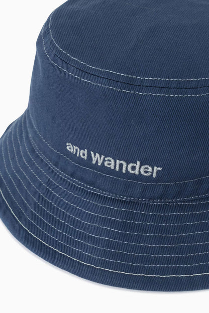 And Wander Bucket Hat - Cotton Twill Blue