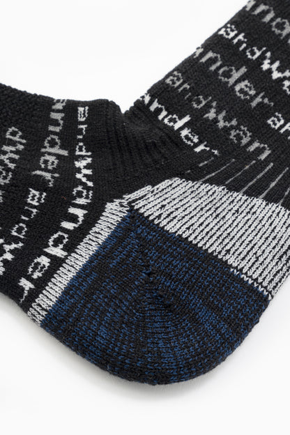 And Wander Wool Socks - Black