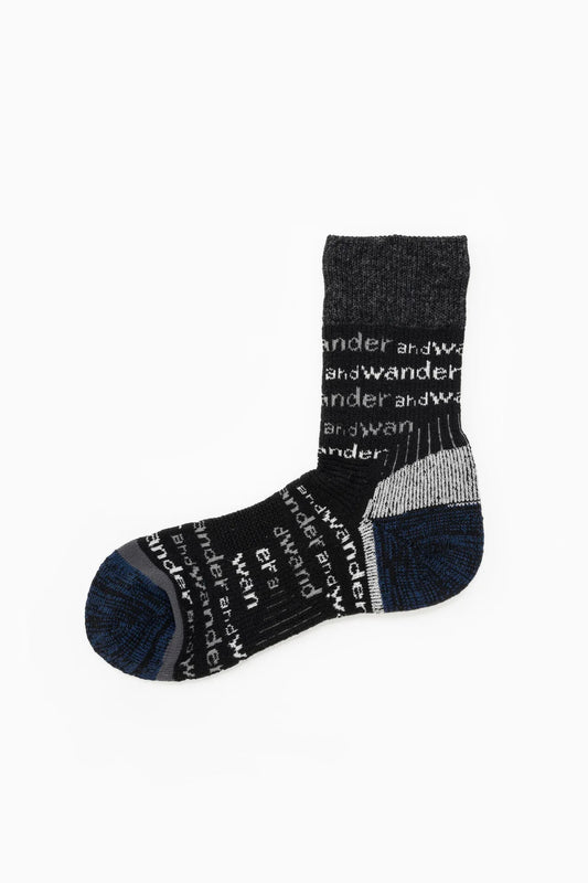 And Wander Wool Socks - Black