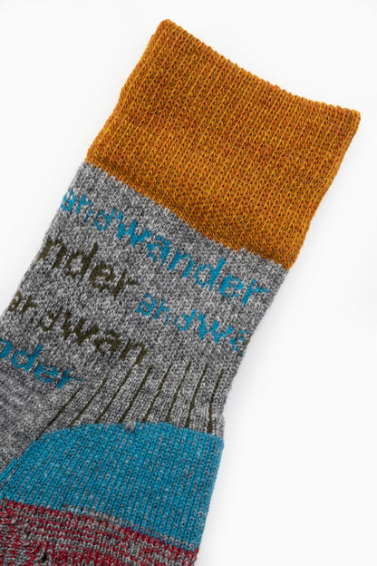 And Wander Wool Socks - Light Gray