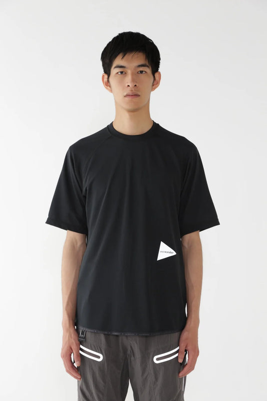 And Wander Dry Jersey Raglan T-Shirt - Black