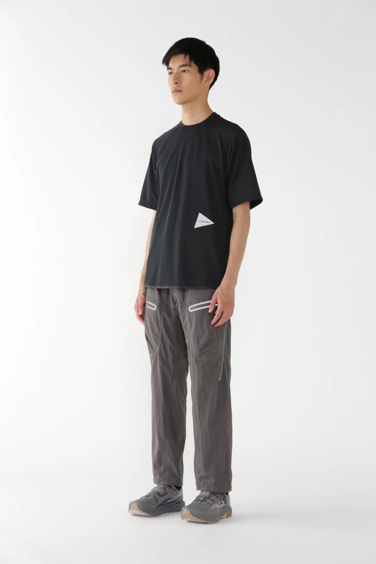 And Wander Dry Jersey Raglan T-Shirt - Black