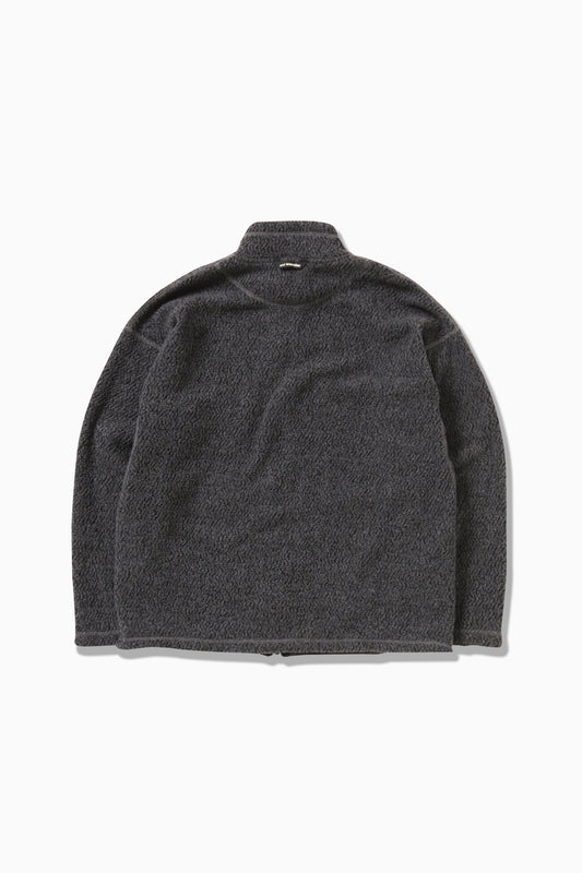 And Wander Unisex Re Wool Zip Jacket - Charcoal