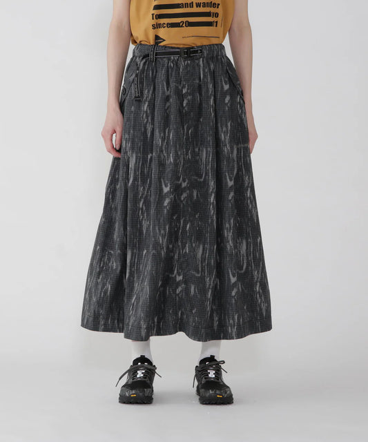 And Wander Printed Ripstop Cargo Skirt