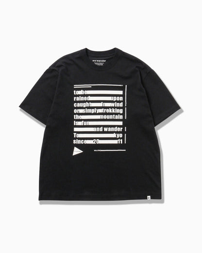 And Wander Unisex Typography Printed Short-sleeve Shirt