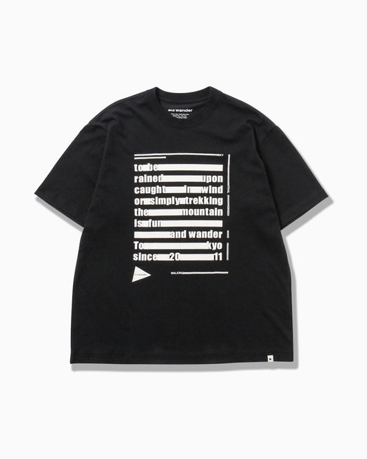 And Wander Unisex Typography Printed Short-sleeve Shirt