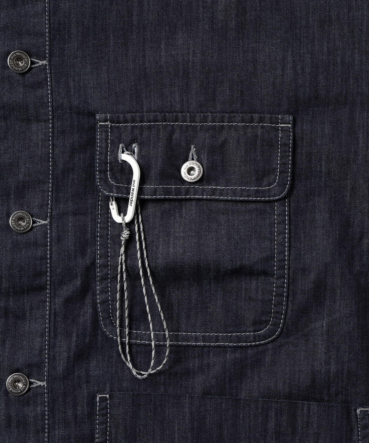 And Wander Dry Easy Denim Cropped Shirt