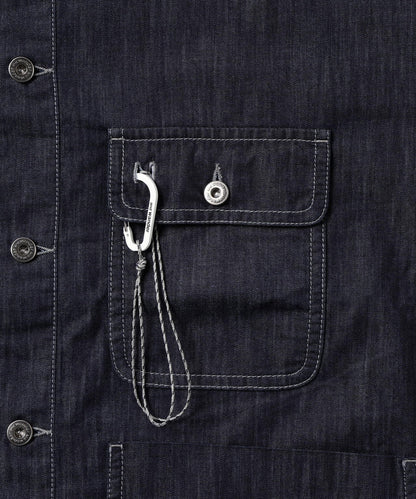 And Wander Dry Easy Denim Cropped Shirt