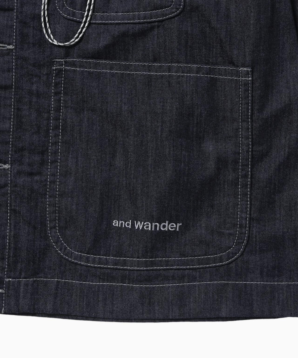 And Wander Dry Easy Denim Cropped Shirt