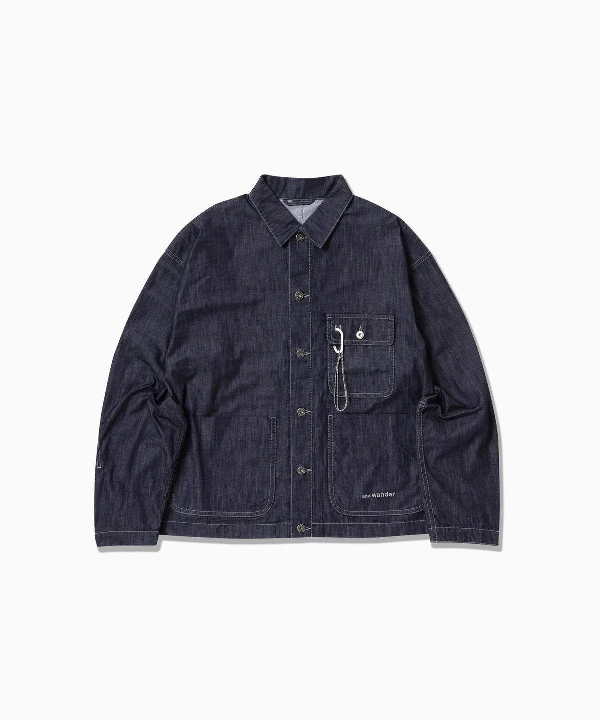 And Wander Dry Easy Denim Cropped Shirt