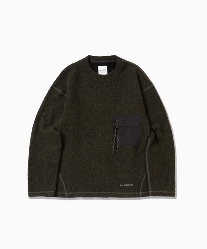 And Wander Women's Re Wool Crew Neck - Khaki