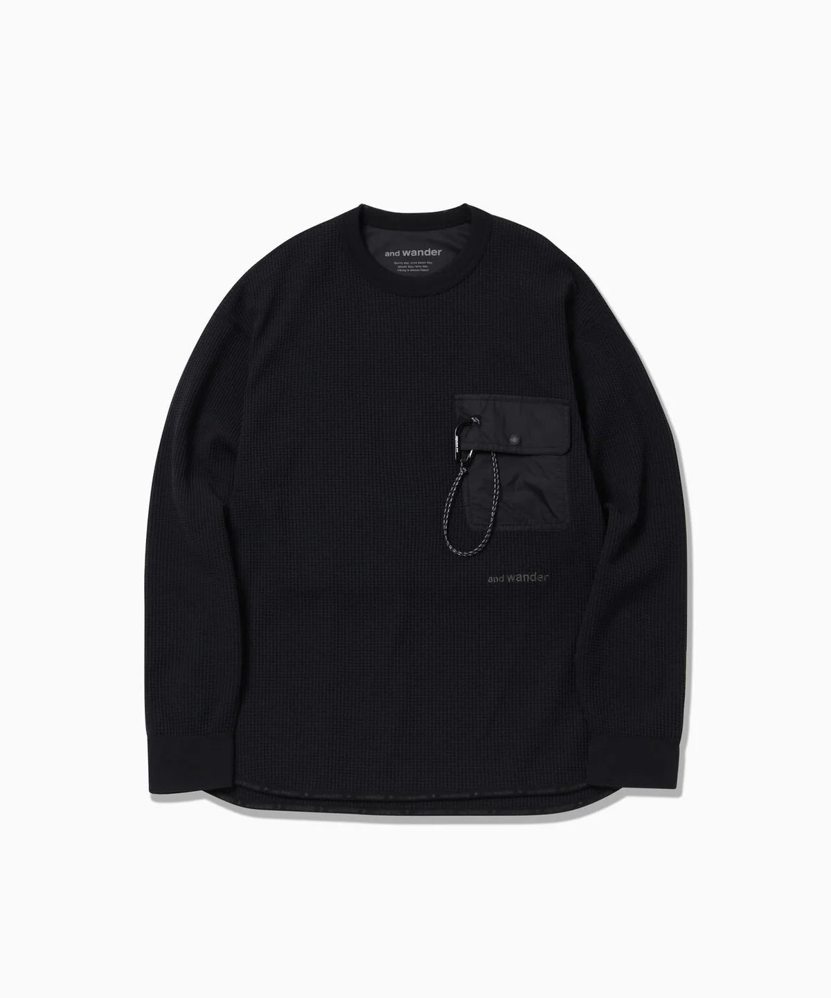 And Wander Men's PE Waffle Tee - Black