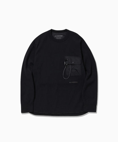 And Wander Men's PE Waffle Tee - Black
