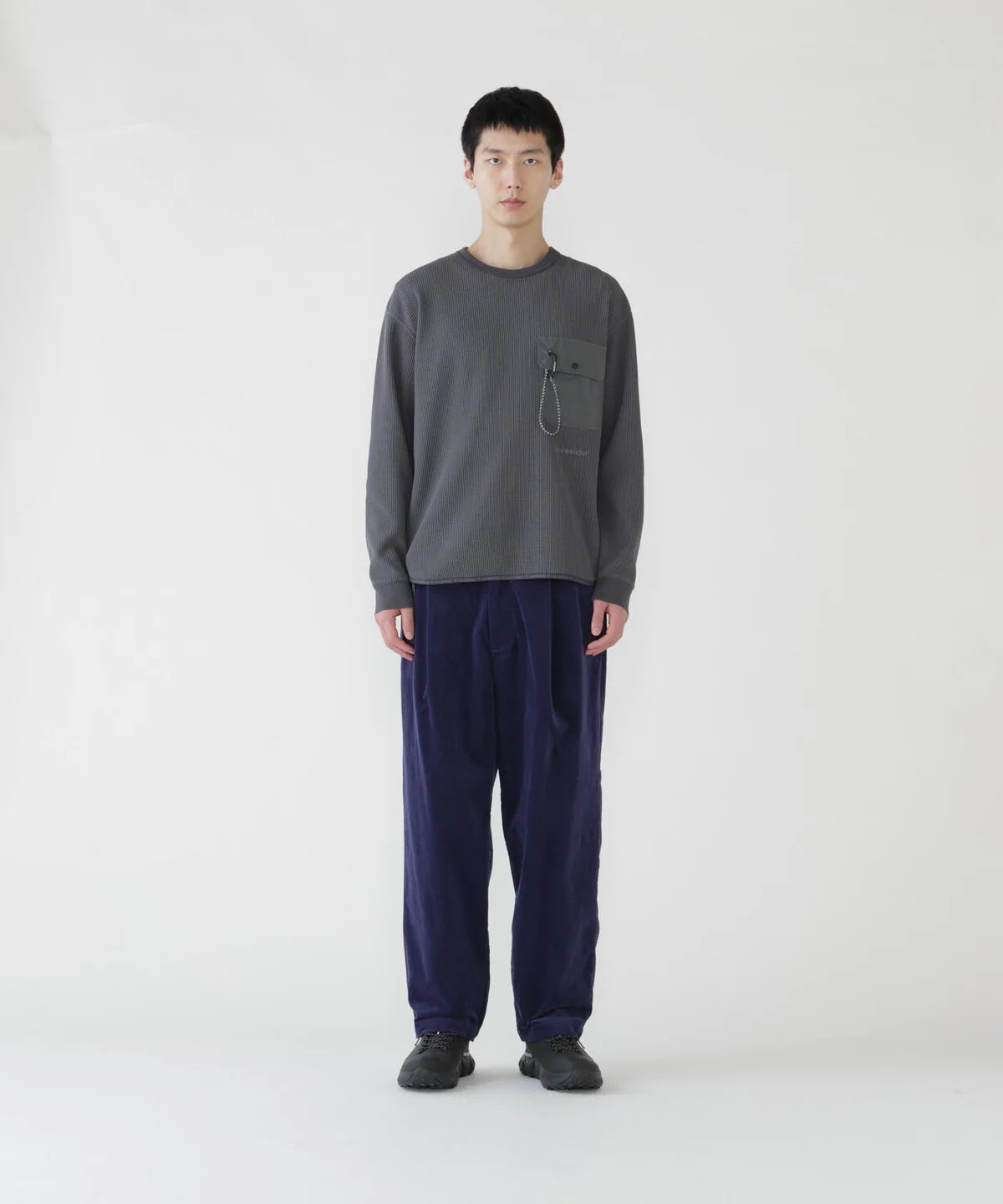 And Wander Men's PE Waffle Tee - Black