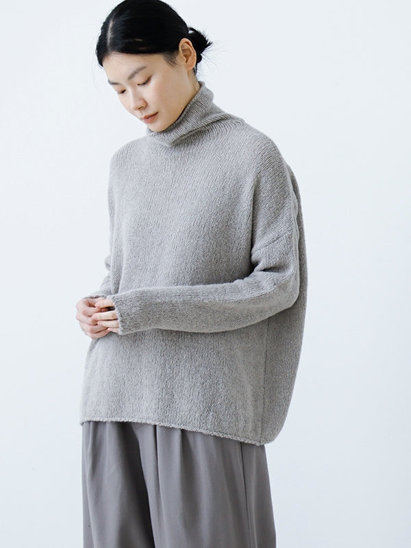 evam eva Alpaca Lily Turtleneck - Grege (E243K156)