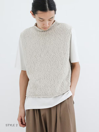 evam eva Cotton Slub Vest - Ecru