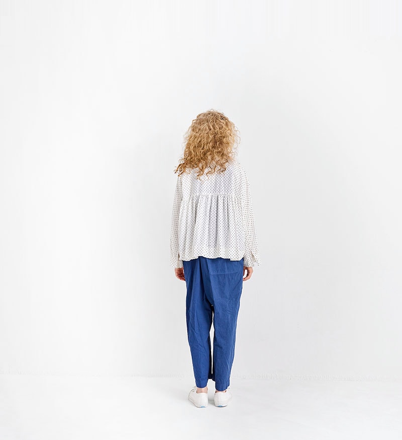 Veritecoeur Polka Dot Blouse - White