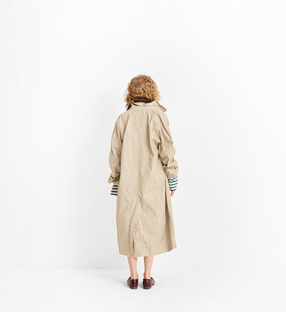 [Arriving Soon] Veritecoeur Stand Collar Coat - Beige