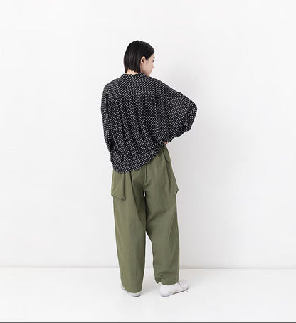 Veritecoeur Peach Skin Cargo Pants - Khaki