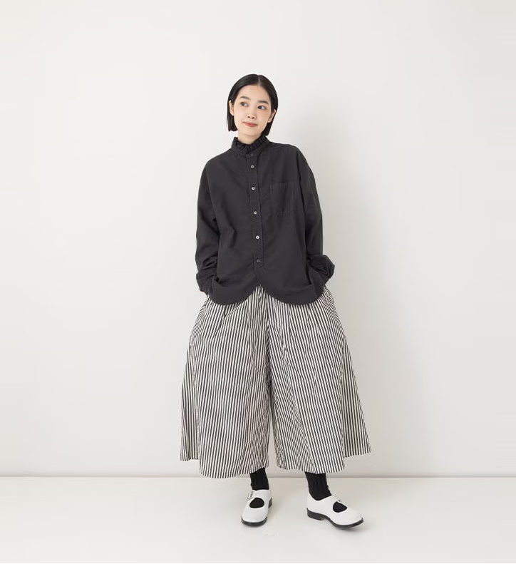Veritecoeur Gathered Frill Shirt-2878 A
