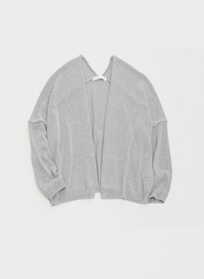 evam eva Silk Cardigan - Dove Gray