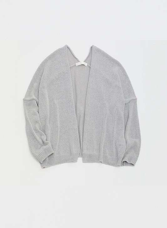 evam eva Silk Cardigan - Dove Gray