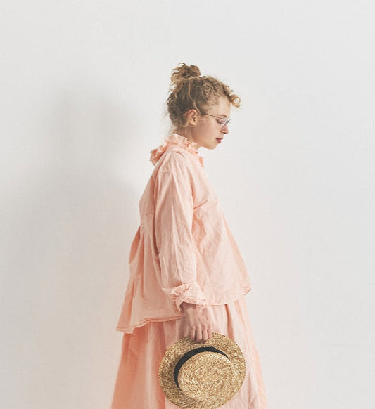 [Arriving Next Monday] Veritecoeur Blouse - Salmon Pink (One Size Fits All)