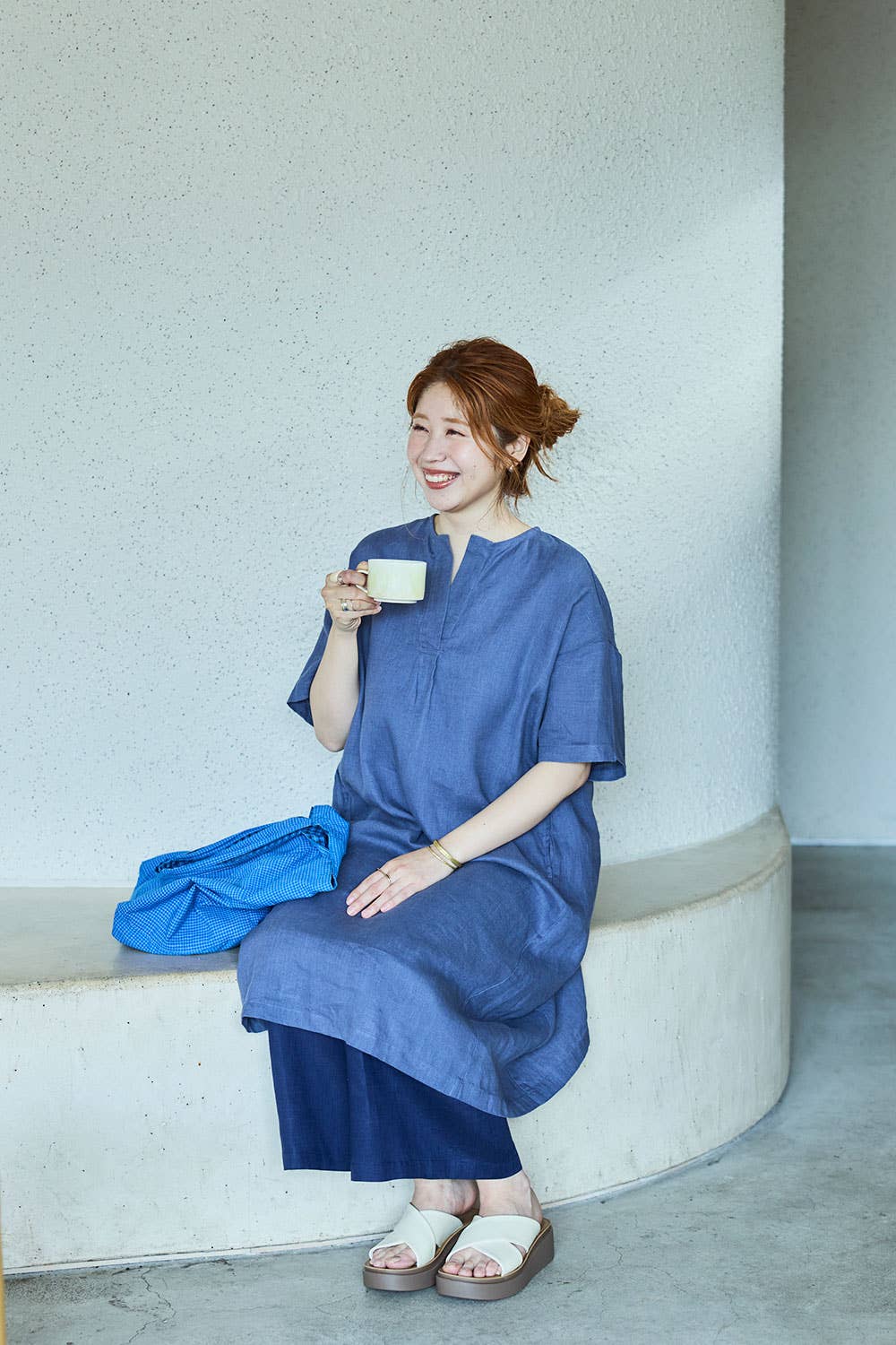 Fog Linen Work Pettipants Blue Indigo