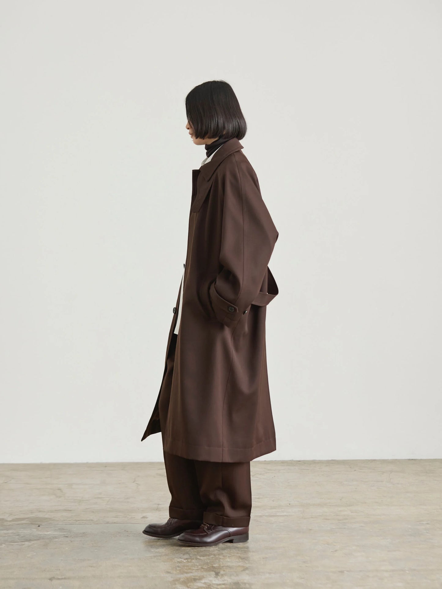 Nicholson & Nicholson Figaro Wool Coat - Brown