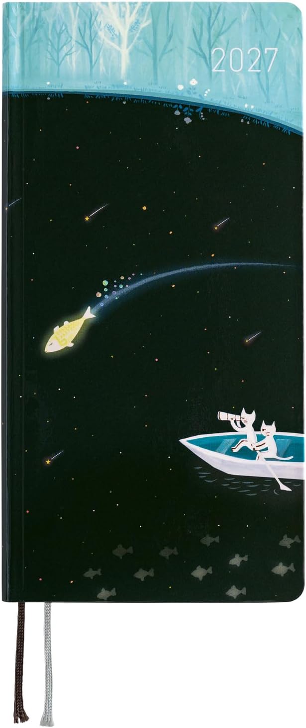 Hobonichi Techo 2027 Planner Hiroko Kubota English Version: Meteor Shower in the Light Blue Forest