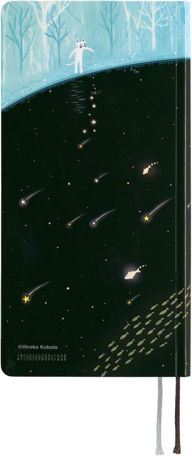 Hobonichi Techo 2027 Planner Hiroko Kubota English Version: Meteor Shower in the Light Blue Forest