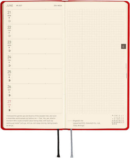 Hobonichi Techo 2027 Planner English Version - Poppy Red