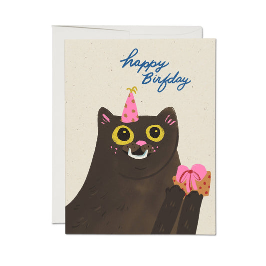 Birfday Cat greeting card