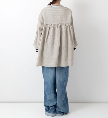 Veritecoeur Linen Gathered Blouse - Kinari