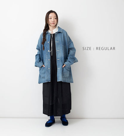 Veritecoeur Limited Version-Denim Worker Style Jacket-Bleach