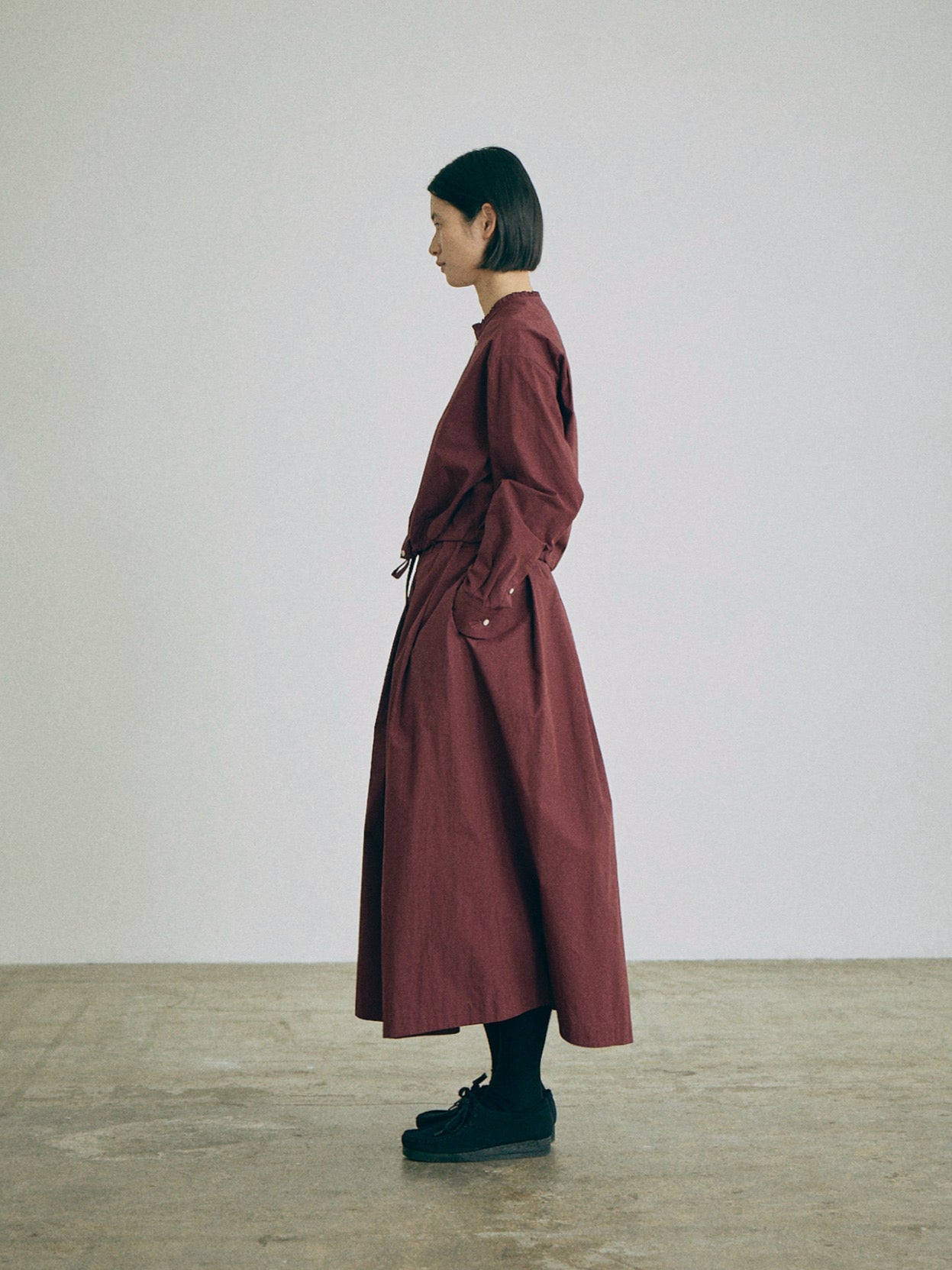 Nicholson & Nicholson Pearl Washed Cotton Blouse - Wine