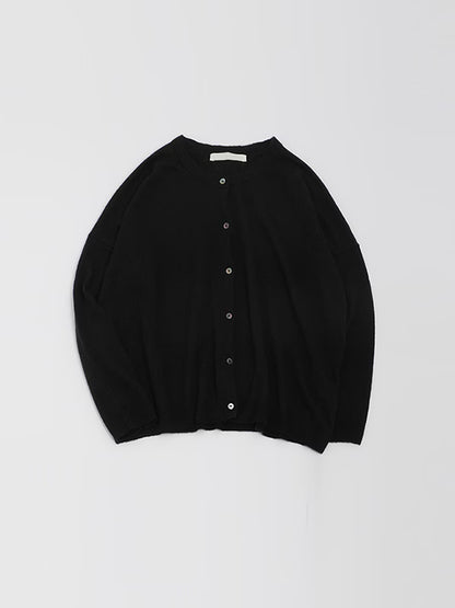 evam eva Wool/Cashmere Cardigan - Black