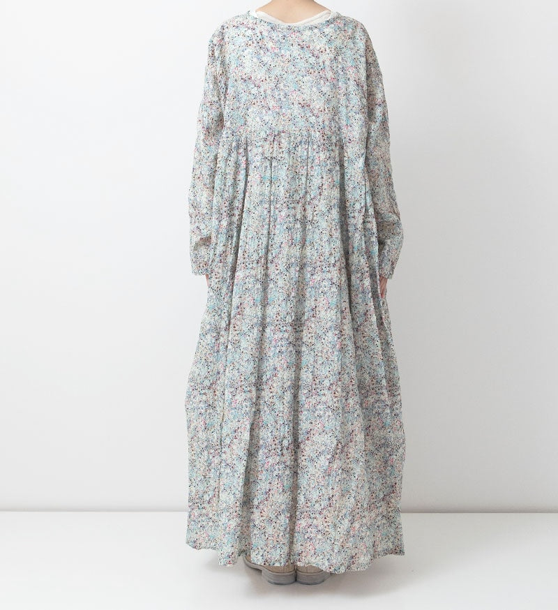 Veritecoeur Liberty Print Dress - Blue Print (VC-2642)