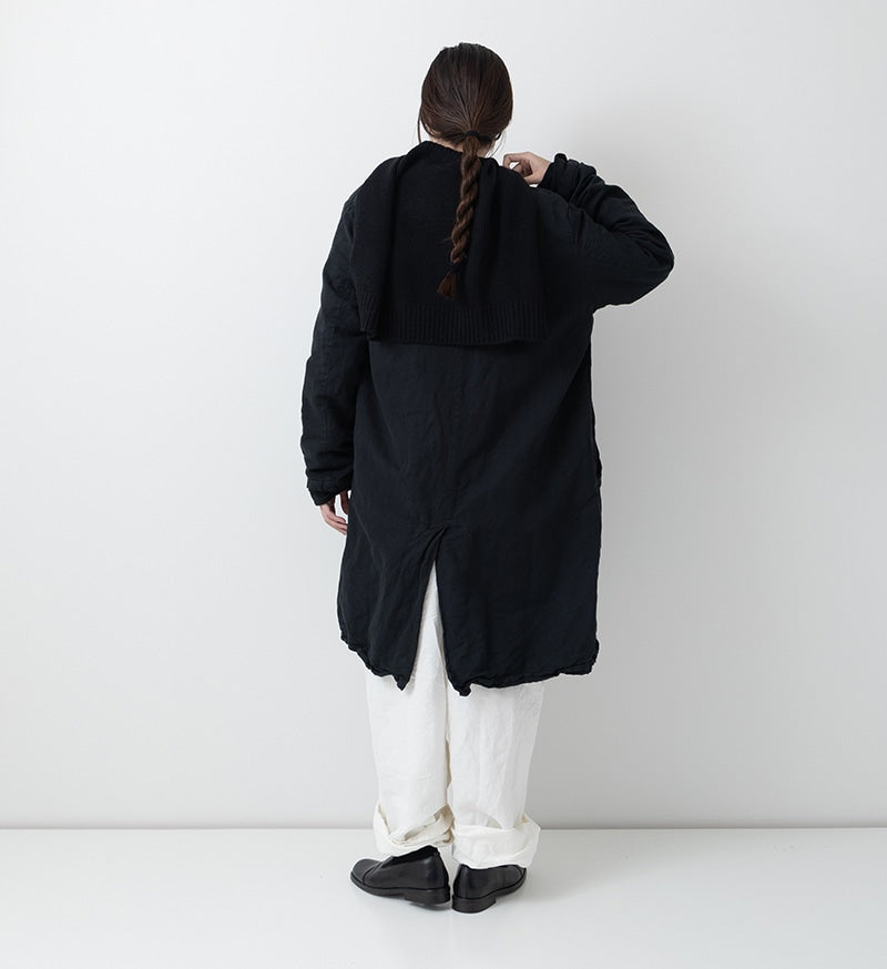 Veritecoeur Buttonless Cotton Linen Coat - Sumikuro