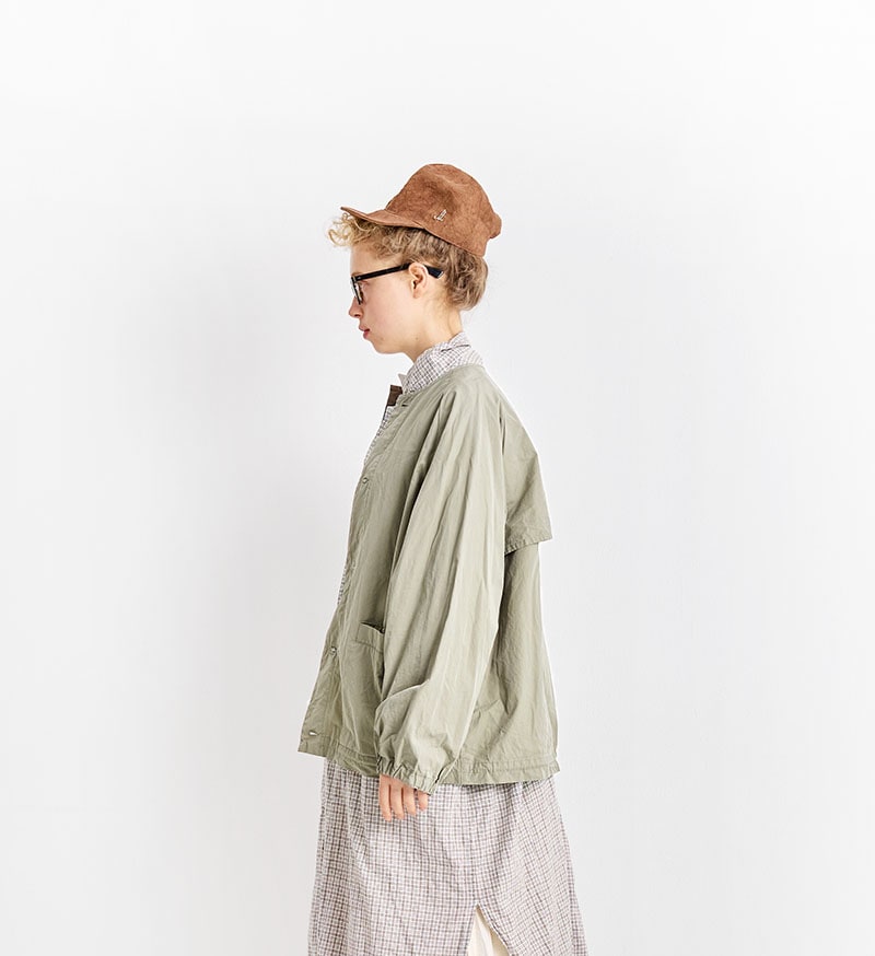 Veritecoeur Vegetable-dyed Shirt Jacket - Khaki Grey