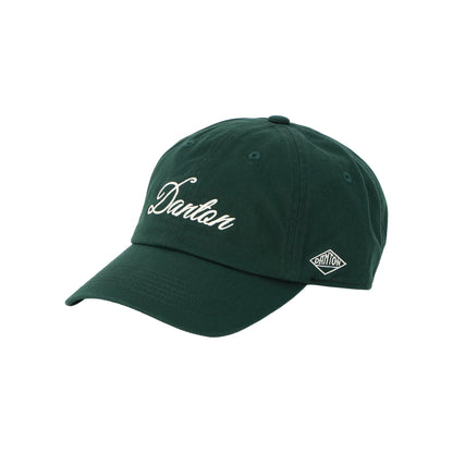Danton 6 Panel Chino Cloth Baseball Cap - Green * Ivory Logo