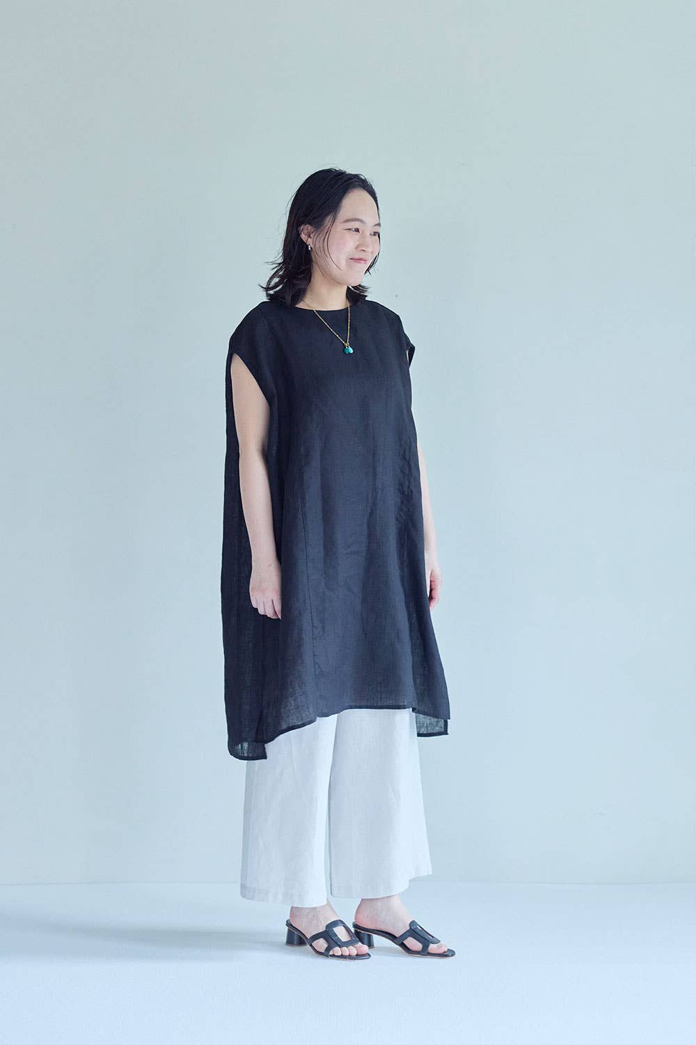 Fog Linen Work Thalia Tunic Black