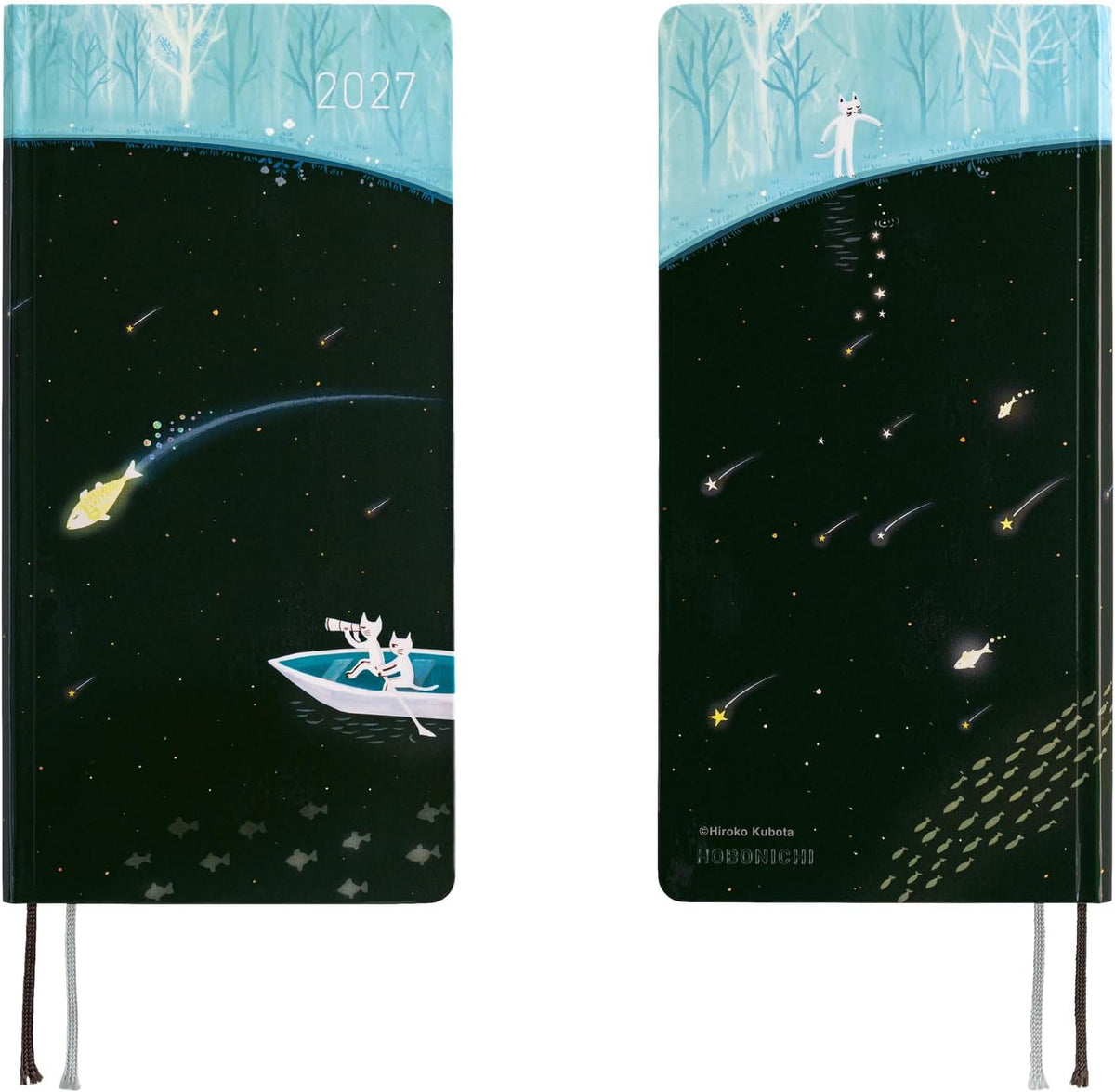 Hobonichi Techo 2027 Planner Hiroko Kubota English Version: Meteor Shower in the Light Blue Forest