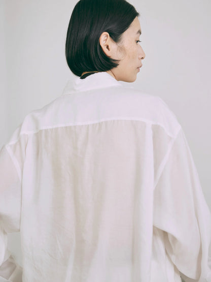 [Arriving Soon] Nicholson & Nicholson Clea Silk Shirt - Off-white