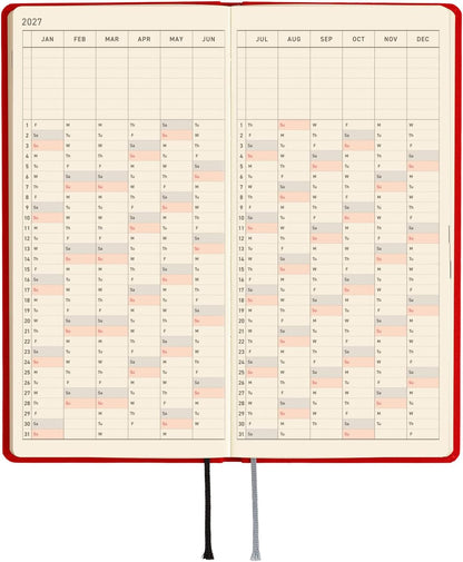 Hobonichi Techo 2027 Planner English Version - Poppy Red