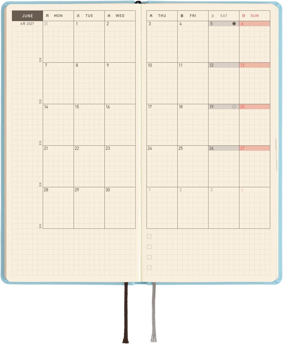 Hobonichi Techo 2027 Planner English Version - Sea Glass